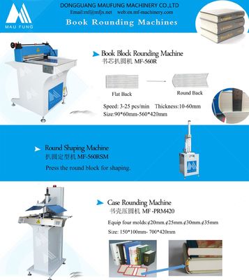 China MAUFUNG Semi-Auto Elektrische Buchblock / Buchwirbelsäule Rundungsmaschine MF-560R